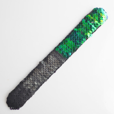 

New Fashion 20 Colors Mermaid Slap Bracelets Two-color Reversible Charm Sequins Flip Wristbands Gifts