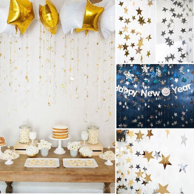 

4M Star Paper Garland Bunting Banners Baby Wedding Christmas Party Decoration