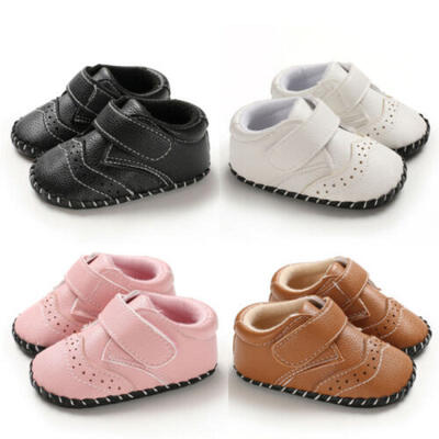 

Cute Infant Baby Boy Girl Soft Sole Crib Newborn Leather Non-slip Shoes Sneaker
