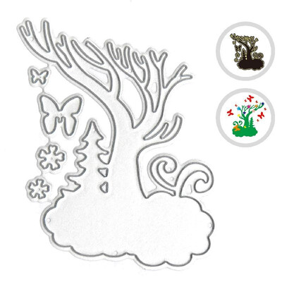 

Christmas Metal Cutting Dies Xmas Tree Bird Shape Cutting Die for DIY Scrapbooking Card Photo Album Embossing Paper Cards Invitati
