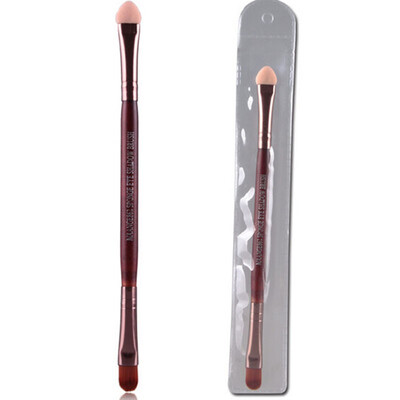 

1pc Professional Wooden Handle Nylon Hair Lip Makeup Brush Double Head Cosmetic Makeup Lip Brush Beauty Tool