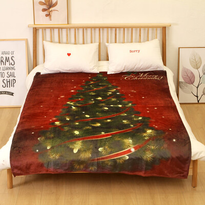 

Toponeto Christmas Blanket Flannel Fabric Sofa Bed Blanket 150X200CM