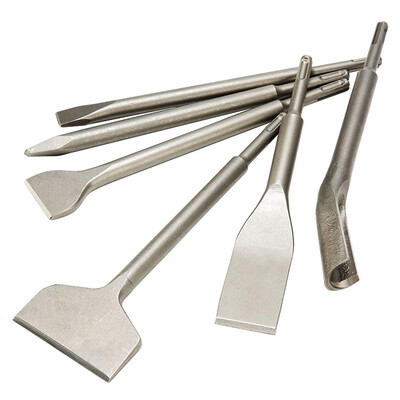 

6PCSSet Electric Hammer Drill Bits Round Handle Pointed Widen Flat U-shaped Hexagonal Chisel Concrete Bit