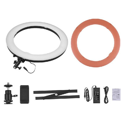 

18inch LED Ring Light 5600K 60W Dimmable Camera Photo Video Lighting Kit with Tabletop Stand Phone Clamp Ball Head for iPhone X