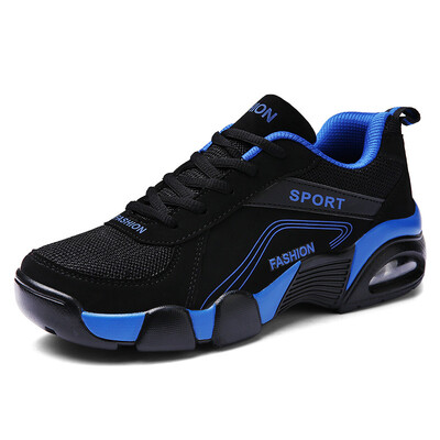 

Casual Men Flat Lace-UP Increase High Sports Shoe Color Mixing Non-Slip Sneakers
