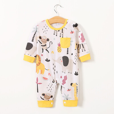 

Autumn Baby Boy Girl Casual Romper Infant Cartoon Animal Print Long Sleeve Children Bodysuit Jumpsuit Outfits
