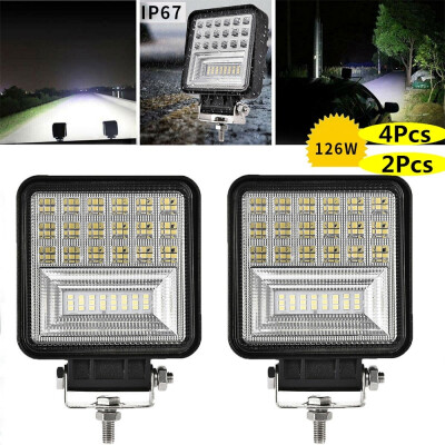 

12V 24V 126w LED Work Light Bar Flood Spot Lights Driving Lamp Offroad Car Truck SUV