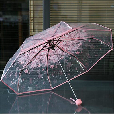 

JPGIF Transparent Clear Umbrella Cherry Blossom Mushroom Apollo Sakura Umbrella Blue