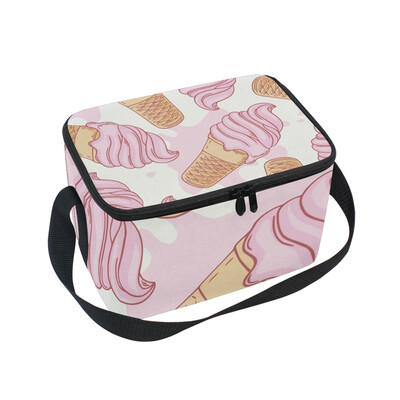 

ALAZA Lunch Box Ice Cream Sundae Insulated Lunch Bag Large Cooler Tote Bagfor Men Women