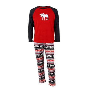 

New Christmas Family Matching Pajamas Set Women Casual Xmas Sleepwear Male Nightwear