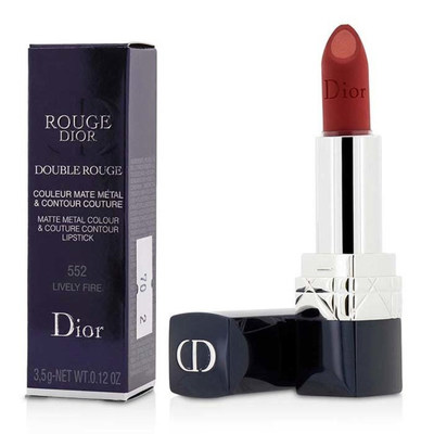 

CHRISTIAN DIOR - Rouge Dior Double Rouge Matte Metal Colour & Couture Contour Lipstick - 552 Lively Fire 35g012oz