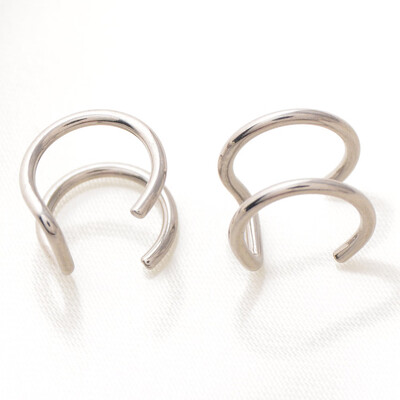 

Titanium Steel Ear Cuff Helix Cartilage Ear Ring Fake Clip On Cuff Wrap Upper Closure Ring Medical Steel Punk Ear Clip Earring