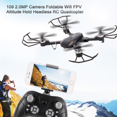 

109 20MP Camera Foldable Wifi FPV 6-Axis Gyro Altitude Hold Headless RC Quadcopter Drone