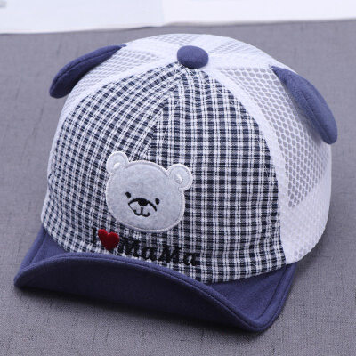 

Baby Hat for Kids Boy Girl Baseball Cap Embroidered Bear Baby Visor Child Cap Mesh Hats Adjustable Hat