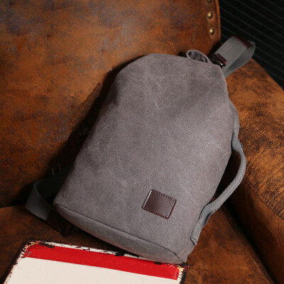 

Tailored Fashion Men Canvas Outdoor Solid Color Zipper Messenger Bag Sports Chest Bag