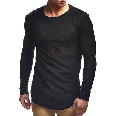 

Mens Casual Gym Slim Fit Casual Long Sleeve Muscle Tee Tops T-shirt Blouse 2019