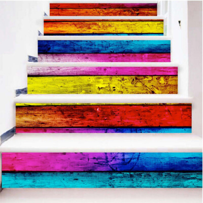 

Creative 3D DIY Hallway Step Floor Stickers Self-adhesive Staircases Sticker for Stairway 6PCSset