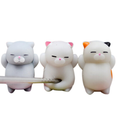 

YIWULA3pcs Cute Mochi Cat Squeeze Healing Fun Kids Kawaii Toy Stress Reliever