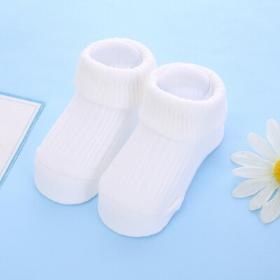 

12 Kinds Autumn Casual Fashion Newborn Baby Solid Color Socks Kids Non-Slip Cotton Floor Mid Stock