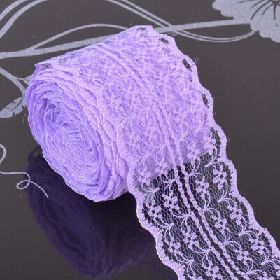 

Holiday Decorative Lace Ribbons DIY Cloth Sewing Lace Non-elastic Ribbons Holiday Lace Ribbons Decorative Accessories