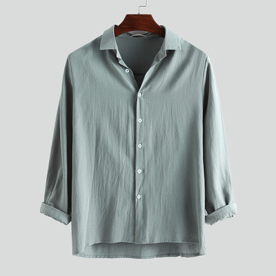 

Tailored Mens Casual Button Turn-Down Collar Slim Fit Long Sleeve Top Shirt Blouse