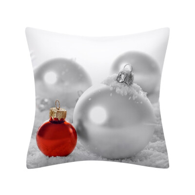 

Tailored Christmas Pillow Case Glitter Polyester Sofa Throw Cushion Cover Home Decor