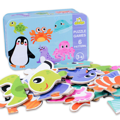 

Tailored 6 In 1 Animal Cartoon Wooden Traffic Puzzle Early Childhood Educational Toys