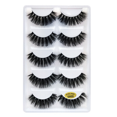 

〖Follure〗5 Pair 3D Natural Thick False Fake Eyelashes Eye Lashes Makeup Extension