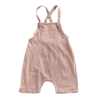

Stylish Baby Overalls With Solid Comfortable For Your Child To Dress With Drawstring In The Summer