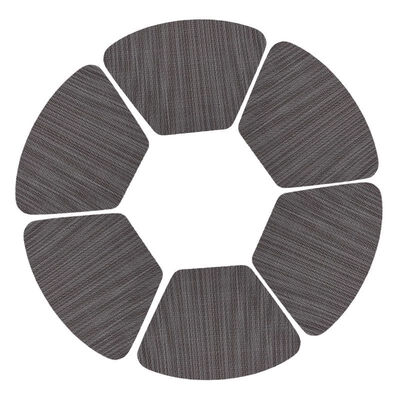 

Pack Of 6 Woven Textilene PVC Wedge Placemats Washable Reusable Heat Insulation Anti-Skid Kitchen Table Dining Pad