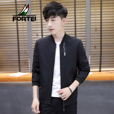 

Fu Yi FORTEI jacket mens jacket 2019 spring new casual fashion Slim baseball collar clothes mens trend jacket 9982 dark blue 3XL