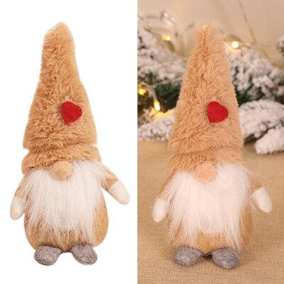 

Scandinavian Gnome Nisse Christmas Decoration Toy Beige 12x9 cm Type 2