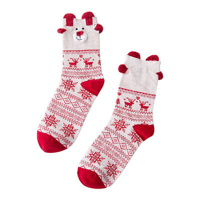 

Women Men Christmas Print Socks Autumn Winter Comfortable Cotton Ladies Ankle Sock Male Cotton Winter Warm Socks
