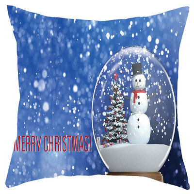 

Siaonvr Merry Christmas Short Plush Pillowcase Sofa Pad Set Home Decoration 18x18 Inch