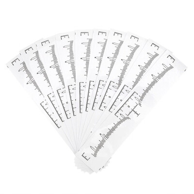 

10pcs Adhesive Eyebrow Ruler Measuring Tool Disposable Eyebrow Guide Ruler Women Men Makeup Gadgets Tattoo Supplies