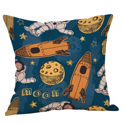 

Toponeto Cotton Linen Pillow Case Car Sofa Bed Waist Throw Cushion Cover Home Decoration