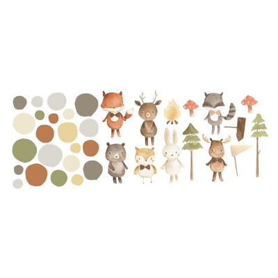 

Cartoon Animals Wall Stickers Birthday Party Wall Decal Removable Art Wall Decals For Children Home Room Bedroom