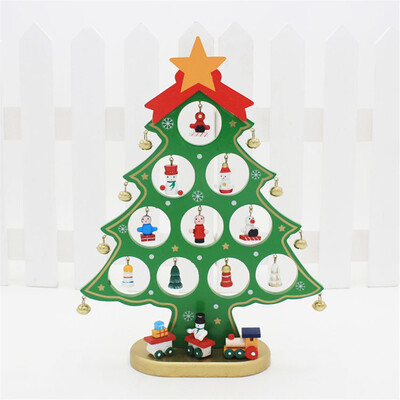 

Toponeto Christmas tree Santa Claus Snowman Wooden Swing Decoration Decoration