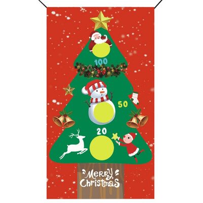 

2020 Christmas Bean Bag Hanging Toss Games Xmas Carnival Games Indoor Outdoor Throwing Games Props For Kids And Adults