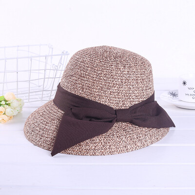 

Summer new ladies sun shade big bow bow hat big along the hat beach sun hat wholesale