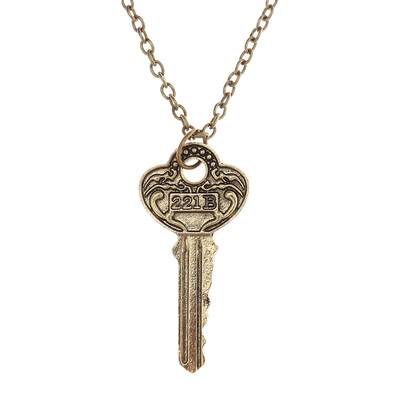 

Necklaces Pendants for men women movie Detective Sherlock Holmes key room 221B zinc alloy link chain