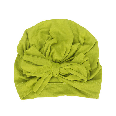 

All Season Sweet Baby Girl Hat With Bowknot Comfortable Cute Solid Color Candy Color Baby Turban Cap Elastic Infant Accessories