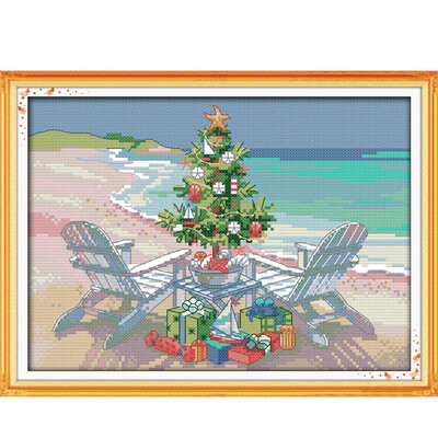 

32 23cm DIY New Style Counted Cross Stitch Set Embroidery Needlework Kits Christmas Tree Pattern Cross Stitching Home Decoration