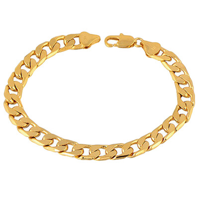 

Titanium Steel Mens Bracelet Flat Side Chain Thick Unisex Pair Bracelet