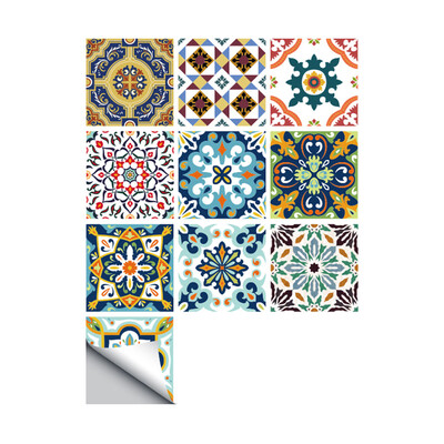 

10 PcsSet Self Adhesive Tile Stickers Art Decals DIY Wall Sticker Kitchen Backsplash Bathroom Removable Home Tidy Protection