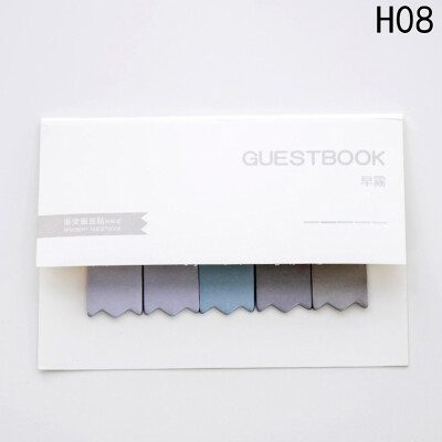 

100 pagesset Sticky Notes Gradient Color Self-Adhesive Memo Pad Sticky Notes Bookmark School Office Supply