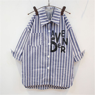 

Spring Fashion Girl Autumn Girls Shirt Vertical Stripes In Childrens Long Sleeve Shirt Jacket Childrens Shirt Tunic Blouses