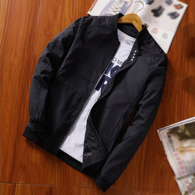 

Men Outwear Bomber Jacket Long Sleeve Zipper Blazer Plus Size Winter Overcoat
