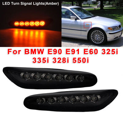 

Smoked Factory LED Side Marker Light Fit For BMW E90 E91 E60 325i 335i 328i 550i