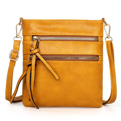 

Tailored Fashion Women Solid Color Zipper HnadBag Phone Bag shoulder Bag Messenger Bag